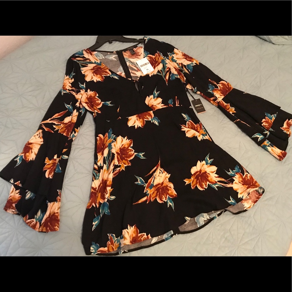 Woven Floral Wrap Dress